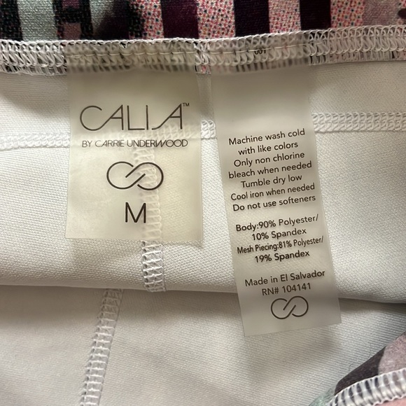 Calia by Carrie‎ Underwood Floral Luster Pastel Stripe Mesh Legging Size M - Picture 10 of 10